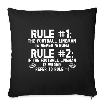 Lineman Football Player Offensive Defensive - Sofakissen mit Füllung 45 x 45 cm - Schwarz - Vorne