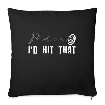 Axe Throw Axe Throwing Game - Sofa pillow with filling 45cm x 45cm - black - Front