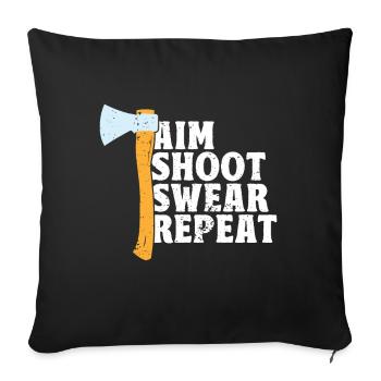 Axe Throw Axe Throwing Game - Sofa pillow with filling 45cm x 45cm - black - Front