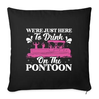 Ponton Queen -Bateau Ponton -Femmes - Coussin et housse de 45 x 45 cm - noir - Devant