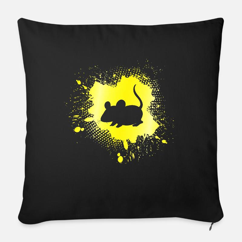 Maus - Sofakissen mit Füllung 45 x 45 cm - Schwarz