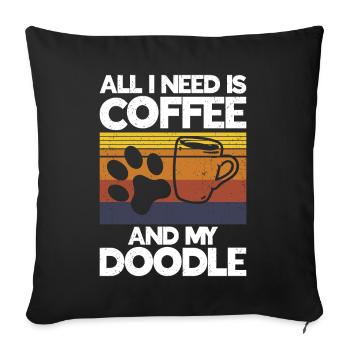Golden Doodle Hundeliebhaber - Sofakissen mit Füllung 45 x 45 cm - Schwarz - Vorne