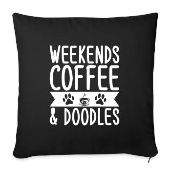 Golden Doodle Hundeliebhaber - Sofakissen mit Füllung 45 x 45 cm - Schwarz - Vorne