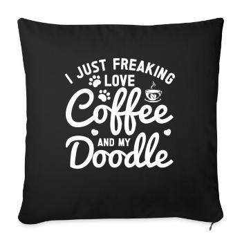 Golden Doodle Hundeliebhaber - Sofakissen mit Füllung 45 x 45 cm - Schwarz - Vorne