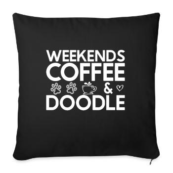 Golden Doodle Hundeliebhaber - Sofakissen mit Füllung 45 x 45 cm - Schwarz - Vorne