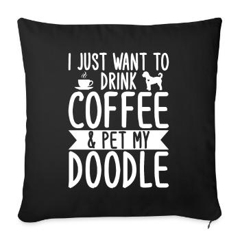 Golden Doodle Hundeliebhaber - Sofakissen mit Füllung 45 x 45 cm - Schwarz - Vorne