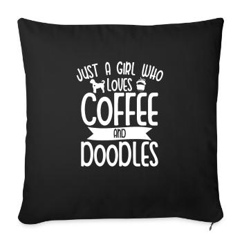 Golden Doodle Hundeliebhaber - Sofakissen mit Füllung 45 x 45 cm - Schwarz - Vorne
