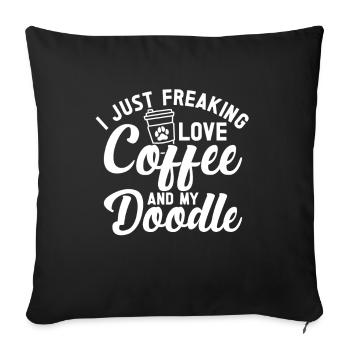 Golden Doodle Hundeliebhaber - Sofakissen mit Füllung 45 x 45 cm - Schwarz - Vorne