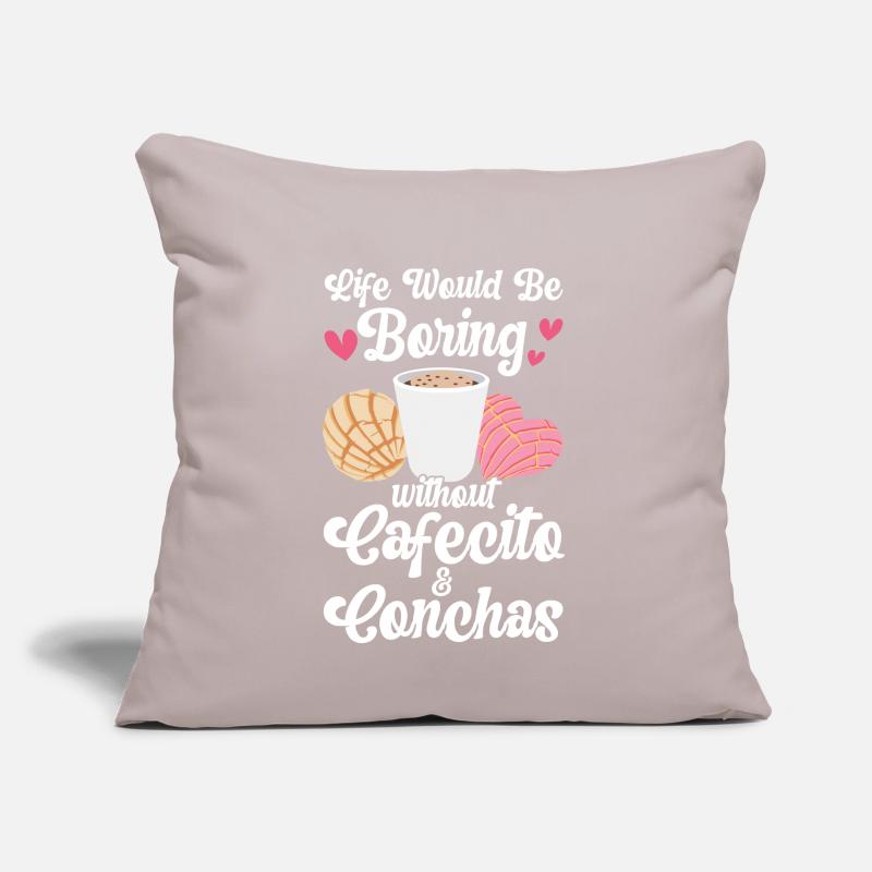 Cafecito Y Chisme Conchas Pan Dulce Sofakissen mit Füllung 45 x 45 cm