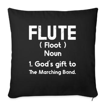 Flöte - Sofakissen mit Füllung 45 x 45 cm - Schwarz - Vorne