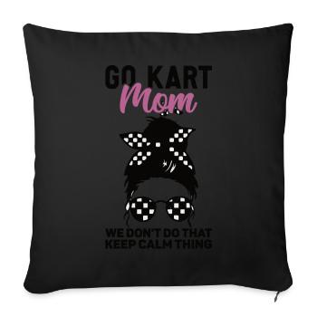 Faire du karting - Coussin et housse de 45 x 45 cm - noir - Devant