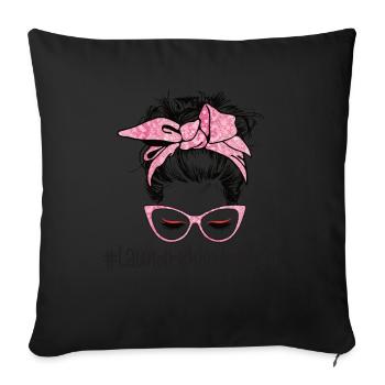 Wash workers - Sofa pillow with filling 45cm x 45cm - black - Front