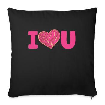 Conchas Pan dulce Latina Espagnol - Coussin et housse de 45 x 45 cm - noir - Devant