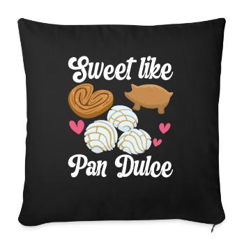Conchas Pan dulce Latina Espagnol - Coussin et housse de 45 x 45 cm - noir - Devant
