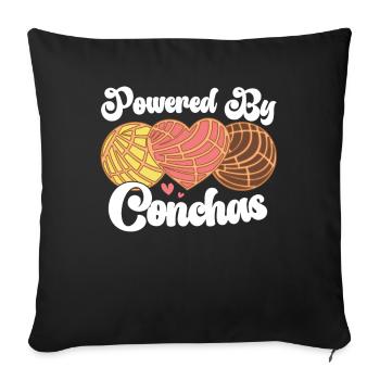 Conchas Pan dulce Latina Espagnol - Coussin et housse de 45 x 45 cm - noir - Devant