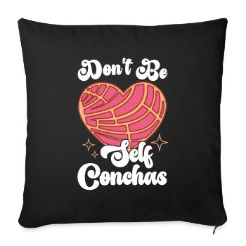 Conchas Pan dulce Latina Espagnol - Coussin et housse de 45 x 45 cm - noir - Devant
