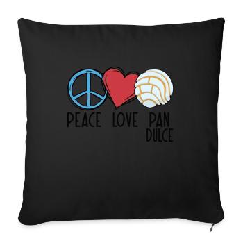 Conchas Pan dulce Latina Espagnol - Coussin et housse de 45 x 45 cm - noir - Devant