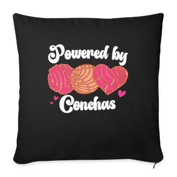 Conchas Pan Dulce Latina Espagnol - Coussin et housse de 45 x 45 cm - noir - Devant