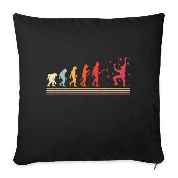 Wall climbing Bouldering rock face - Sofa pillow with filling 45cm x 45cm - black - Front
