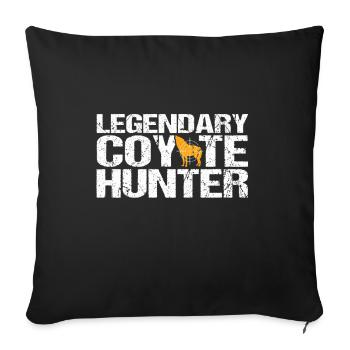 Chasse au coyote - Coussin et housse de 45 x 45 cm - noir - Devant