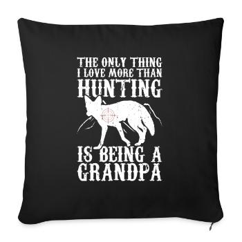 Chasse au coyote - Coussin et housse de 45 x 45 cm - noir - Devant