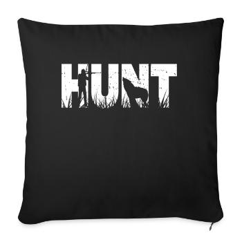 Chasse au coyote - Coussin et housse de 45 x 45 cm - noir - Devant