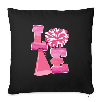 Cheerleader - Sofa pillow with filling 45cm x 45cm - black - Front