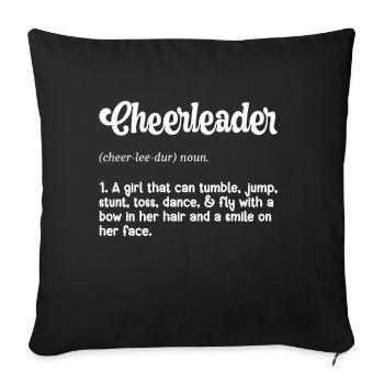 Cheerleader - Sofa pillow with filling 45cm x 45cm - black - Front