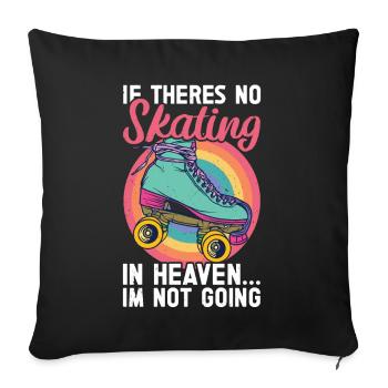 Patins - Coussin et housse de 45 x 45 cm - noir - Devant