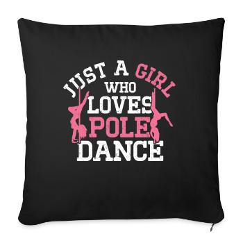 Pole Dance - Coussin et housse de 45 x 45 cm - noir - Devant