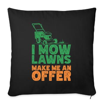 Mowing - Sofa pillow with filling 45cm x 45cm - black - Front