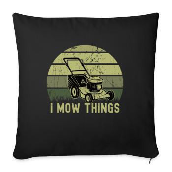 Mowing - Sofa pillow with filling 45cm x 45cm - black - Front