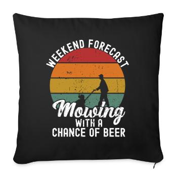 Mowing - Sofa pillow with filling 45cm x 45cm - black - Front