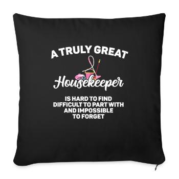 Haushalt - Sofakissen mit Füllung 45 x 45 cm - Schwarz - Vorne