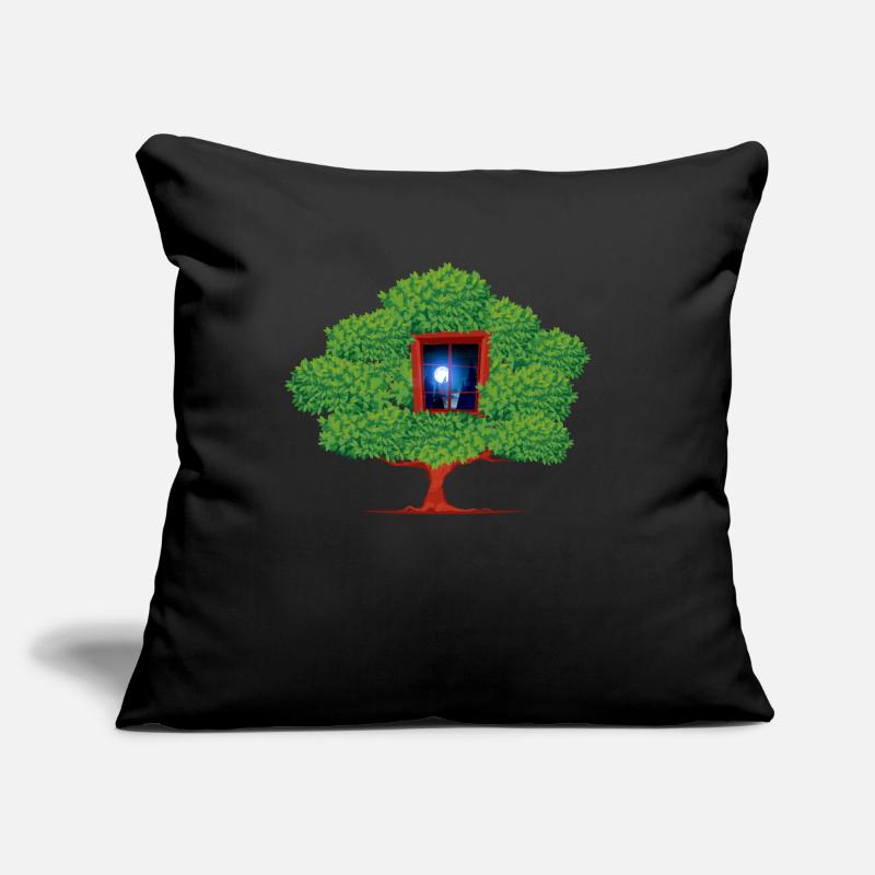 Tree Window Night Abstract Coussin et housse de 45 x 45 cm