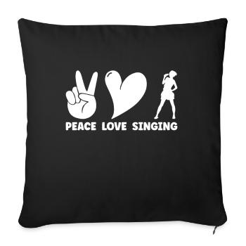 Sing - Sofa pillow with filling 45cm x 45cm - black - Front