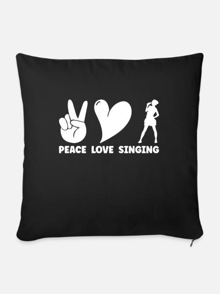 Singen - Sofakissen mit Füllung 45 x 45 cm - Schwarz