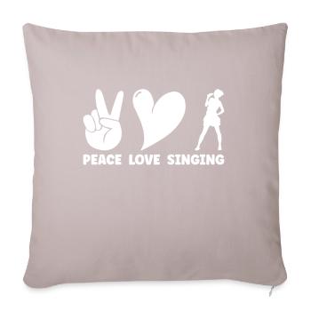 Sing - Sofa pillow with filling 45cm x 45cm - light taupe - Front