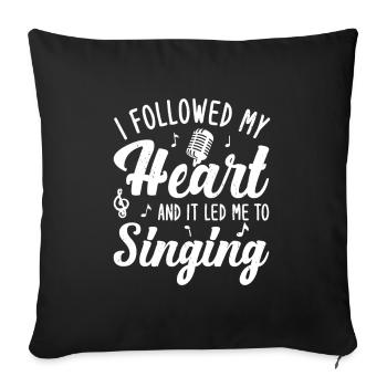 Chanter - Coussin et housse de 45 x 45 cm - noir - Devant