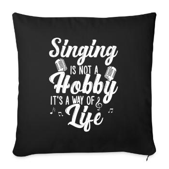 Chanter - Coussin et housse de 45 x 45 cm - noir - Devant