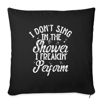 Chanter - Coussin et housse de 45 x 45 cm - noir - Devant