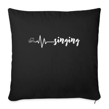 Chanter - Coussin et housse de 45 x 45 cm - noir - Devant