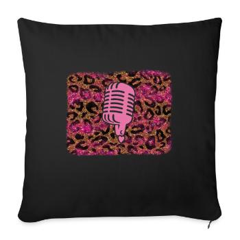 Sing - Sofa pillow with filling 45cm x 45cm - black - Front