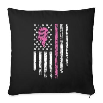 Chanter - Coussin et housse de 45 x 45 cm - noir - Devant