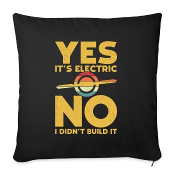 Unicycle - Sofa pillow with filling 45cm x 45cm - black - Front