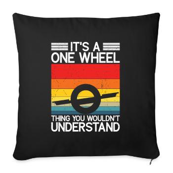 Unicycle - Sofa pillow with filling 45cm x 45cm - black - Front