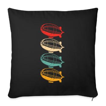 Zeppelin - Sofakissen mit Füllung 45 x 45 cm - Schwarz - Vorne