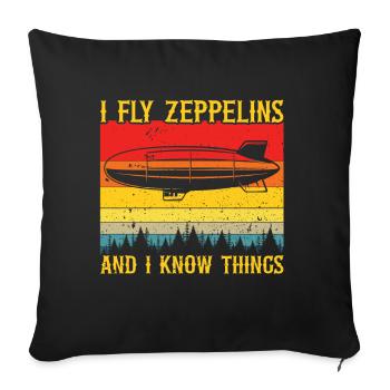 Zeppelin - Sofakissen mit Füllung 45 x 45 cm - Schwarz - Vorne