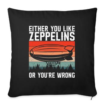Zeppelin - Sofakissen mit Füllung 45 x 45 cm - Schwarz - Vorne