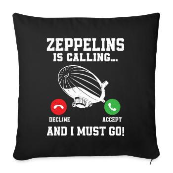 Zeppelin - Sofakissen mit Füllung 45 x 45 cm - Schwarz - Vorne